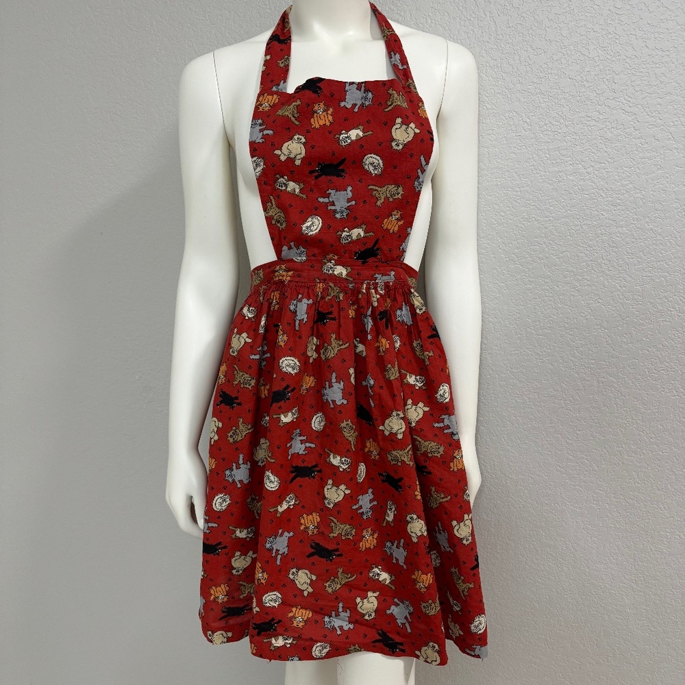 Hand Crafted Funny Cat Apron